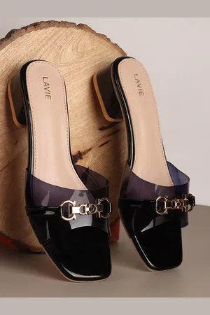 LAVIE Embellished PU Block Sandals