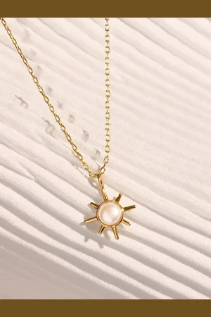 Accessorize London 14K Gold-plated Star Pearl Pendant Necklace
