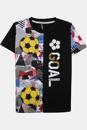 V-Mart Boys Round Neck Graphic Printed Cotton T-shirt