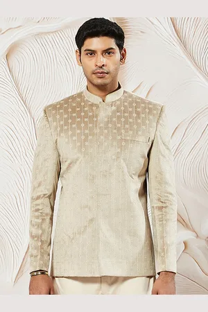 Vastramay Embroidered Velvet Slim-Fit Bandhgala Jodhpuri