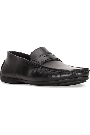 Bata Men Black Textured Driving Shoes