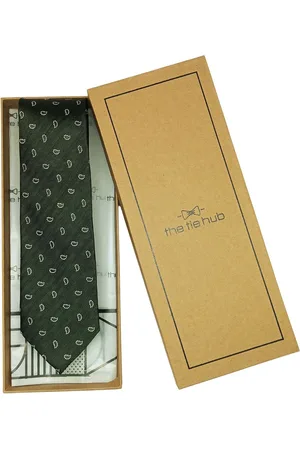 The Tie Hub Men Woven Design Broad Tie