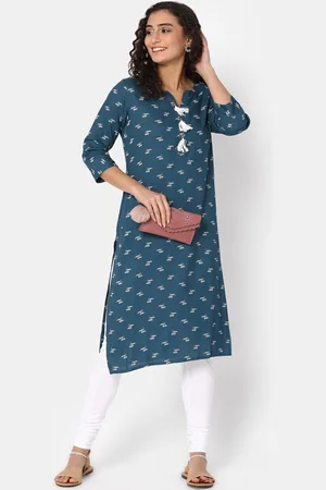 V-Mart Abstract Printed Straight Kurta