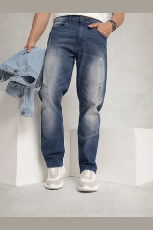 WROGN Men Anti Fit Mildly Distressed Heavy Fade Stretchable Jeans