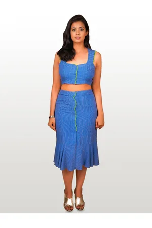 Hencemade Women Blue Striped Co-Ord Set