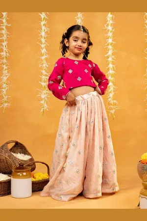 Jilmil Girls Embroidered Ready to Wear Lehenga &