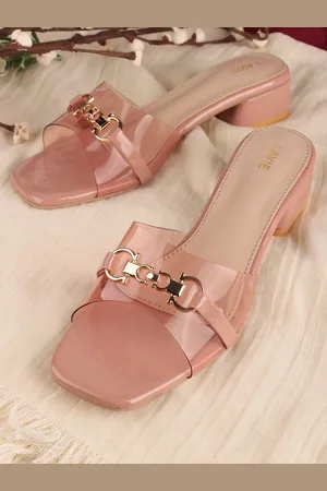 LAVIE Embellished PU Block Sandals