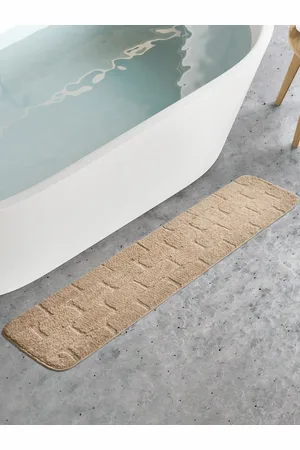 Home Centre Buttercup Dots Beige Textured 150 GSM Anti-Slip Bath Rug
