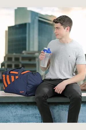 F Gear Drill Navy Blue and Orange Gym Bag