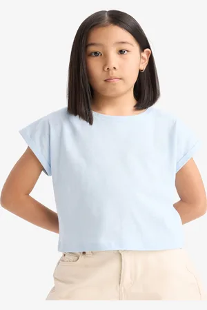 DeFacto Girls Extended Sleeves Pockets T-shirt