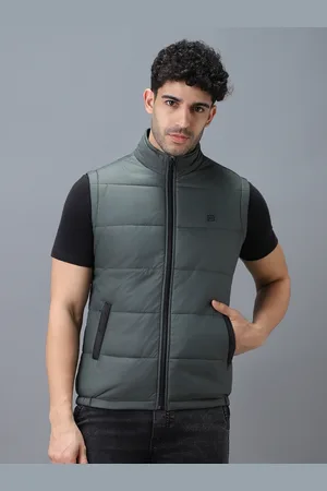 URBANO Men Sleeveless Zippered Puffer Jacket