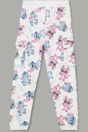 Lifestyle Girls Printed Regular Fit Cotton Track Pants