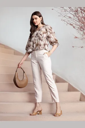 all about you Floral Print Tropical Empire Top