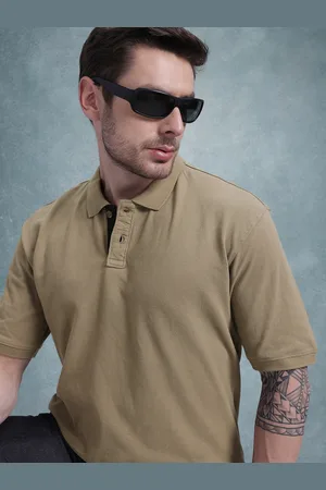 Roadster The Life Co. Polo Collar Dolman Sleeves Pure Cotton T-shirt