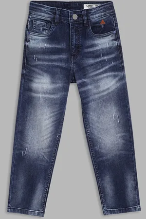 Blue Giraffe Boys Blue Mildly Distressed Heavy Fade Jeans