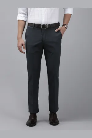 Arrow Men Checked Tailored Fit Mid-Rise Formal Trousers