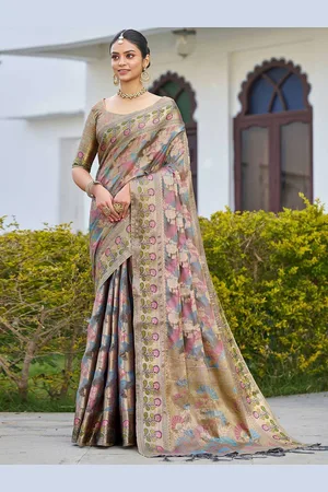 Satrani Woven Design Zari Pure Silk Banarasi Saree