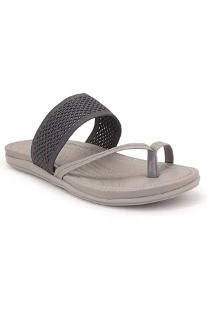 STYLE SHOES Women Grey One Toe Sandals Flats