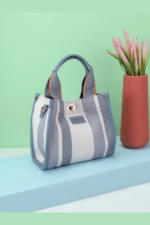 All Things Mochi Women Striped Shopper Handheld Bag