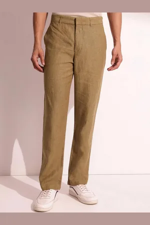 Fabindia Men Straight Fit Trousers