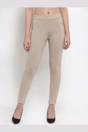 Gipsy Women Beige Solid Skinny-Fit Jeggings