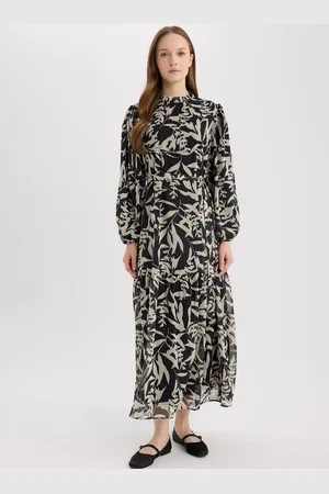 DeFacto Floral Print Maxi Dress