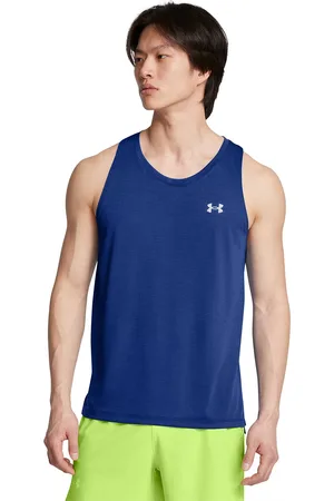 Under Armour Striped Launch Singlet Running T-Shirt