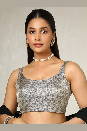 Soch Woven Design U Neck Saree Blouse