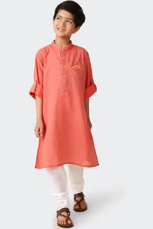 Fabindia Boys Cotton Woven Straight Kurta