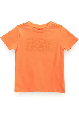 Ralph Lauren Boys Typography Printed Pure Cotton Casual T-shirt