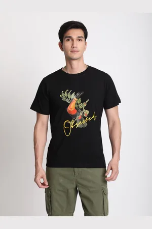 IVOC Men Typography Printed Applique T-shirt