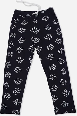 BodyCare Girls Floral Printed Cotton Track Pants