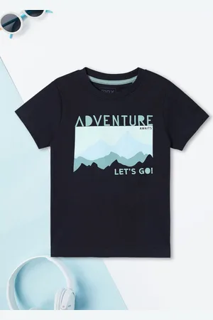 Max Collection Boys Printed Raw Edge T-shirt