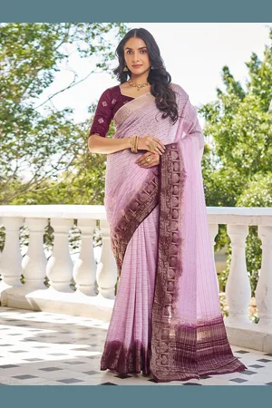 all about you Striped Zari Pure Silk Patola Saree