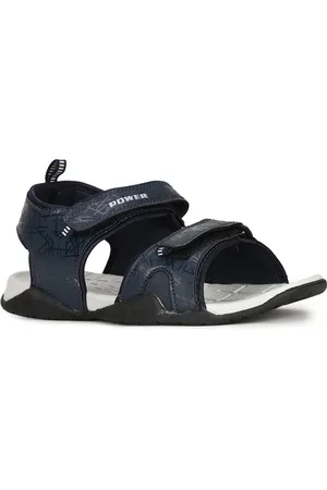 POWER Men Navy Blue & White Printed Sports Sandals