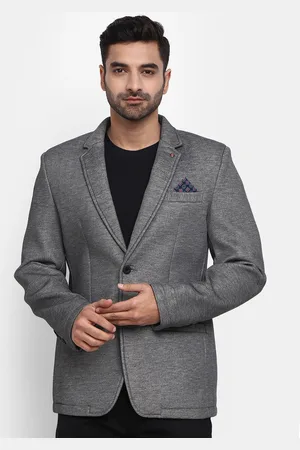 V-Mart Men Self-Design Single-Breasted Blazer