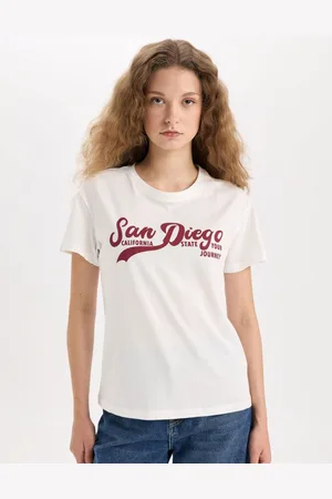 DeFacto Women Typography Applique T-shirt