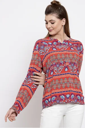 Gipsy Women Pink & White Printed Tunic