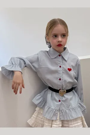 LULU & SKY Girls Opaque Casual Shirt