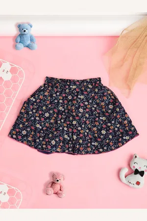 Cutiekins Girls Floral Printed Flared Skirt
