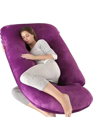 Pum Pum Purple Fibre Filled Faux Velvet Ultra Soft Maternity Pillow