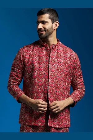Vastramay Men Embroidered Nehru Jacket