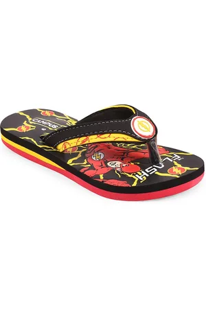 Campus Unisex Kids Black & Red Slip-On