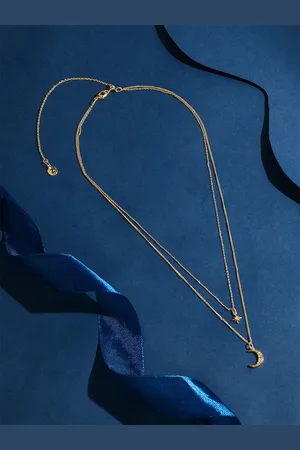 Accessorize 14KT Gold-Plated Stone Studded Layered Celestial Necklace