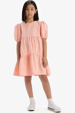 DeFacto Puff Sleeve A-Line Dress