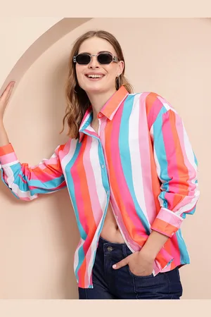 Mast & Harbour Women Multi Striped Casual Shirt