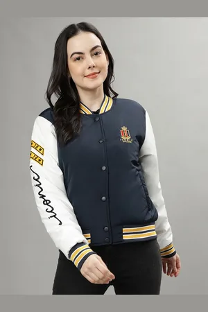 ICONIC Women Colourblocked Crop Sporty Jacket with Patchwork