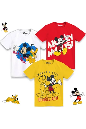Miss and Chief Boys 3 Mickey Mouse Printed Extended Sleeves T-shirt