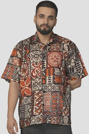 Brown brothers Unisex Relaxed Opaque Printed Casual Shirt
