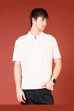 V-Mart Men Printed Polo Collar Pockets T-shirt